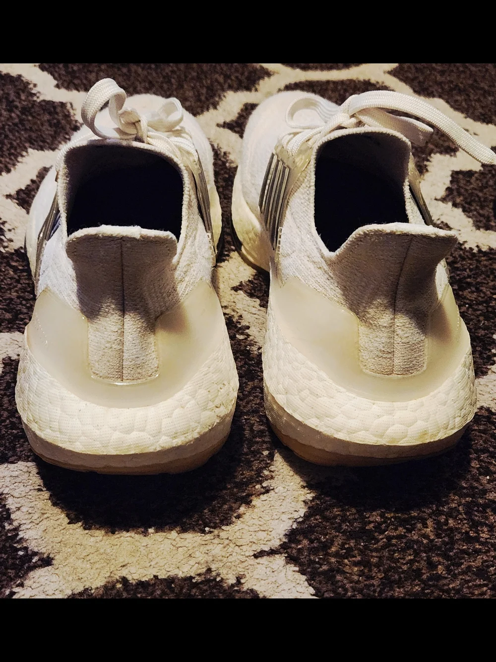 adidas White and Black Athletic Running Shoes